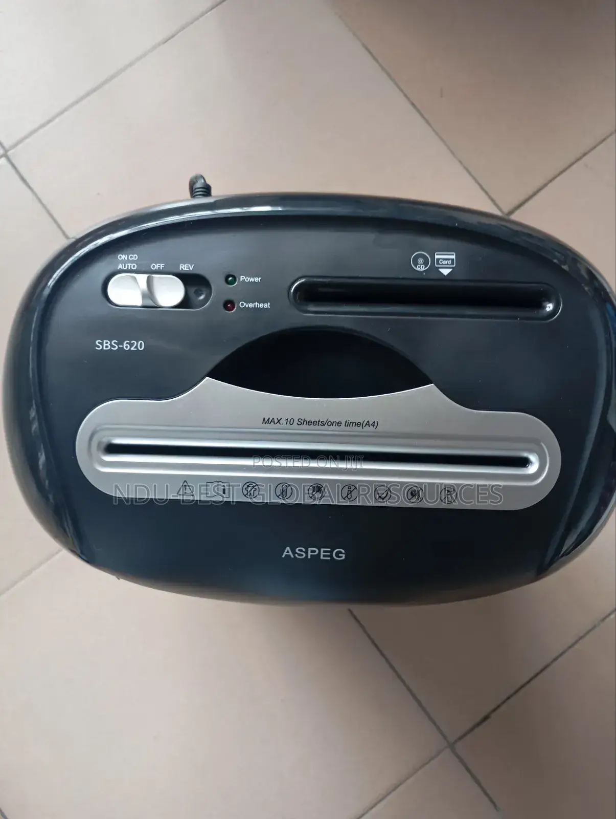 ASPEG SBS-620 Paper Shredder.