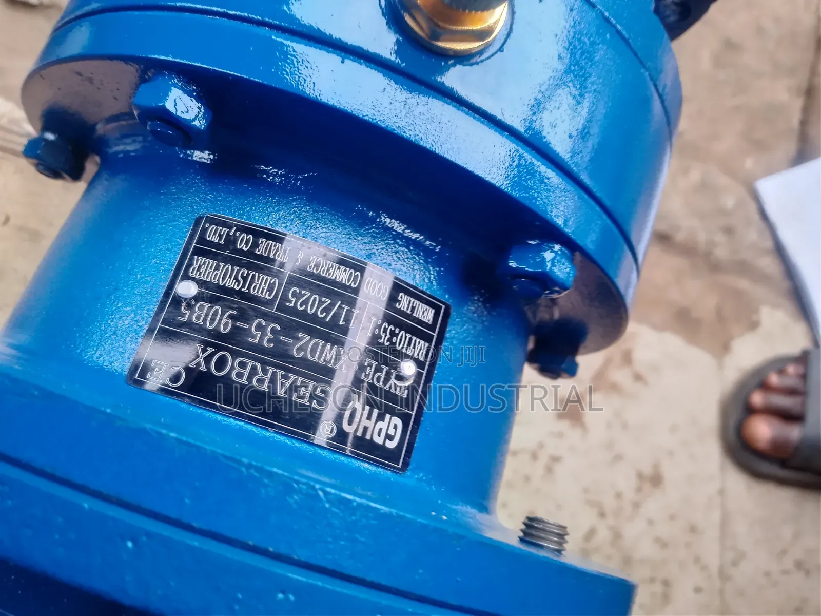 0.37kw Gearmotor Xwd2 Worm Gearbox Ratio 35-1