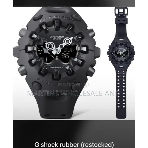 Matte Black Casio G-Shock GA-V01-1A Features a Bold Analog-Digital Dia