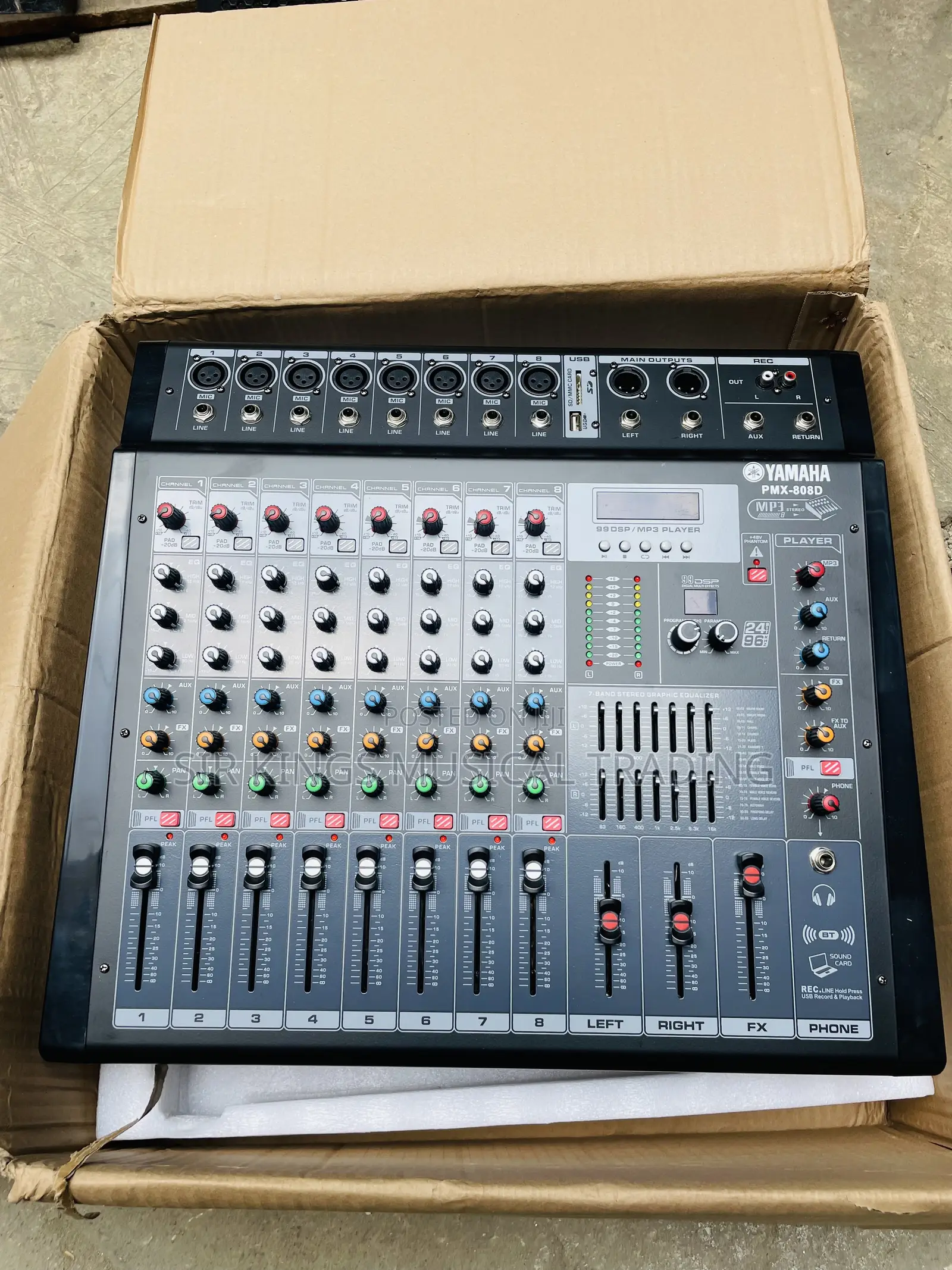 Yamaha PMX-808d 8 Channel Powered Mixer With USB/Bluetooth