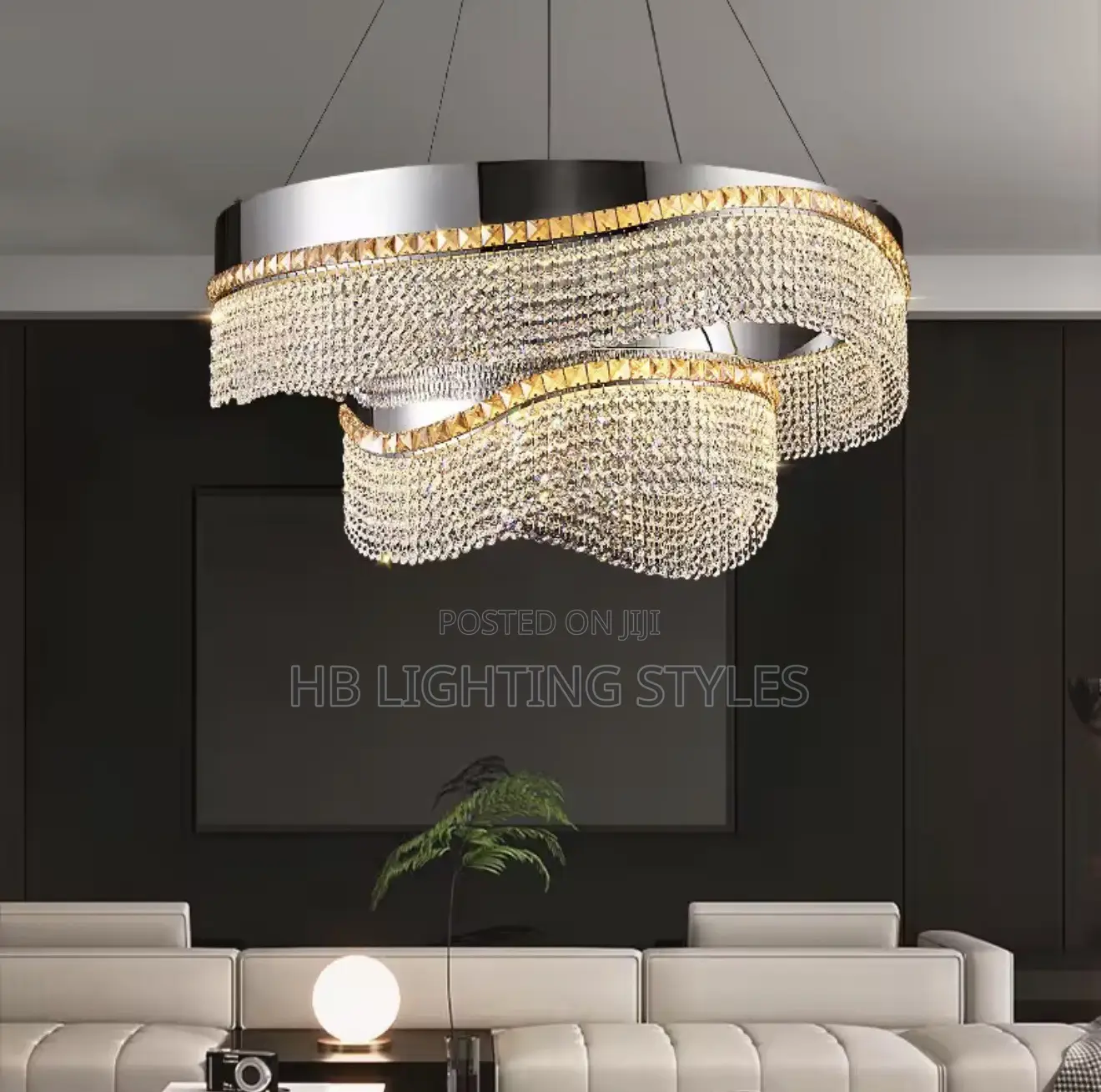 80cm Nordic Crystal Pendent Lamp