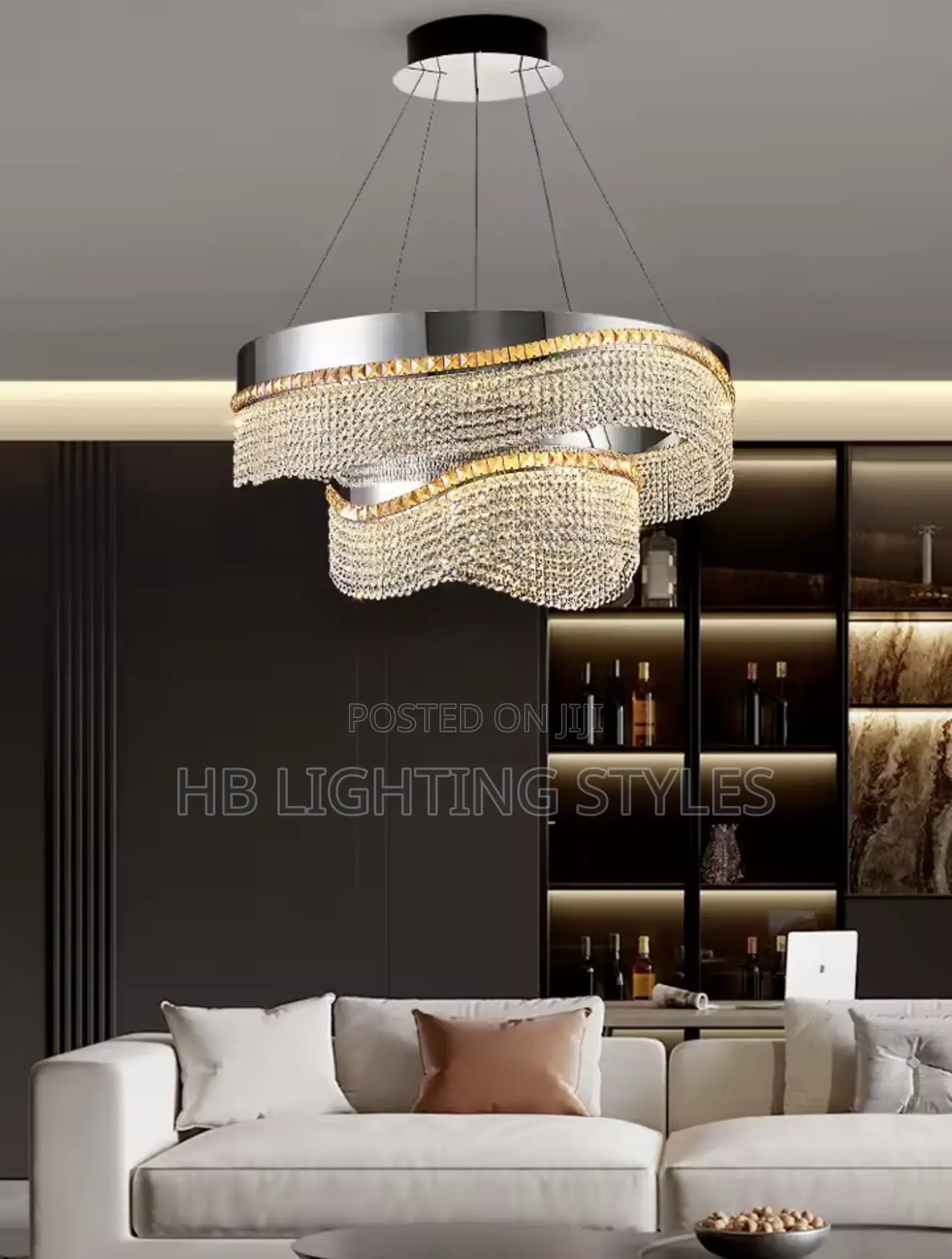 80cm Nordic Crystal Pendent Lamp