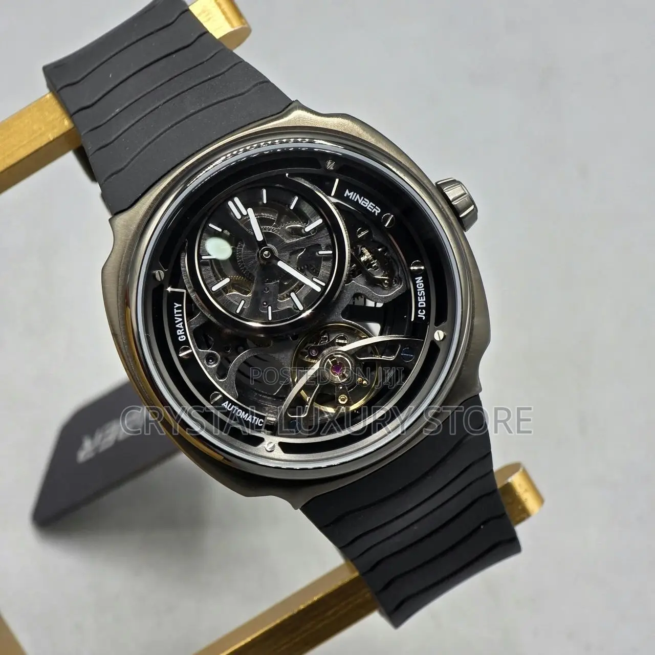 Minber Quality Luxury Men Automatic Engine Wristwatch