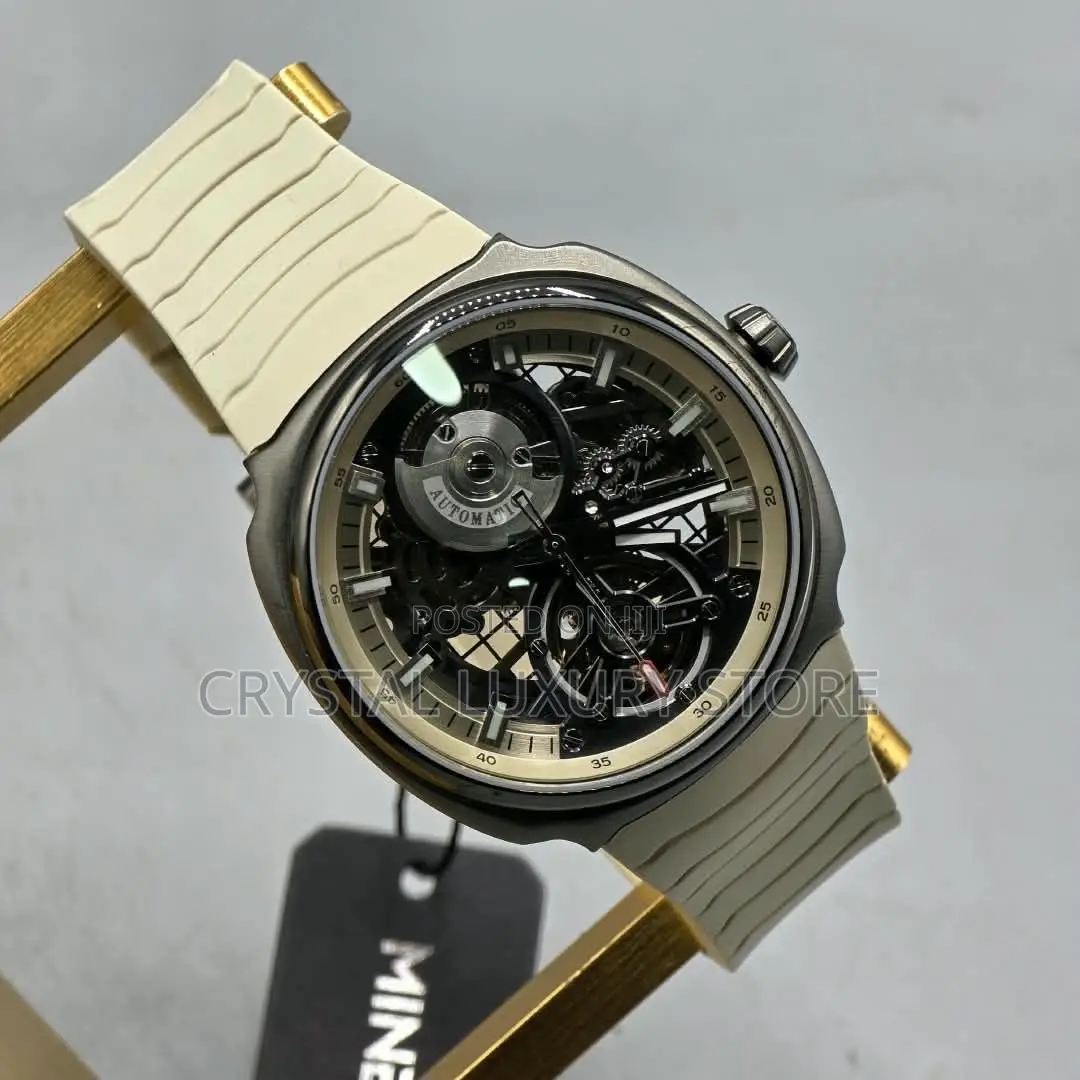 Minber Quality Luxury Men Automatic Engine Wristwatch