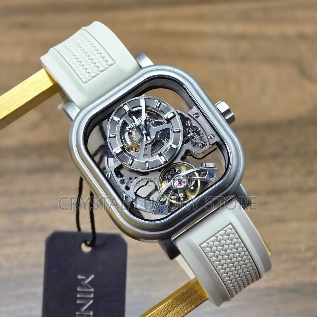 Minber Quality Luxury Men Automatic Engine Wristwatch