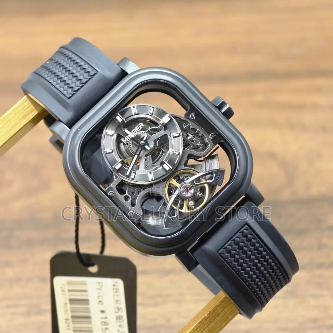 Minber Quality Luxury Men Automatic Engine Wristwatch