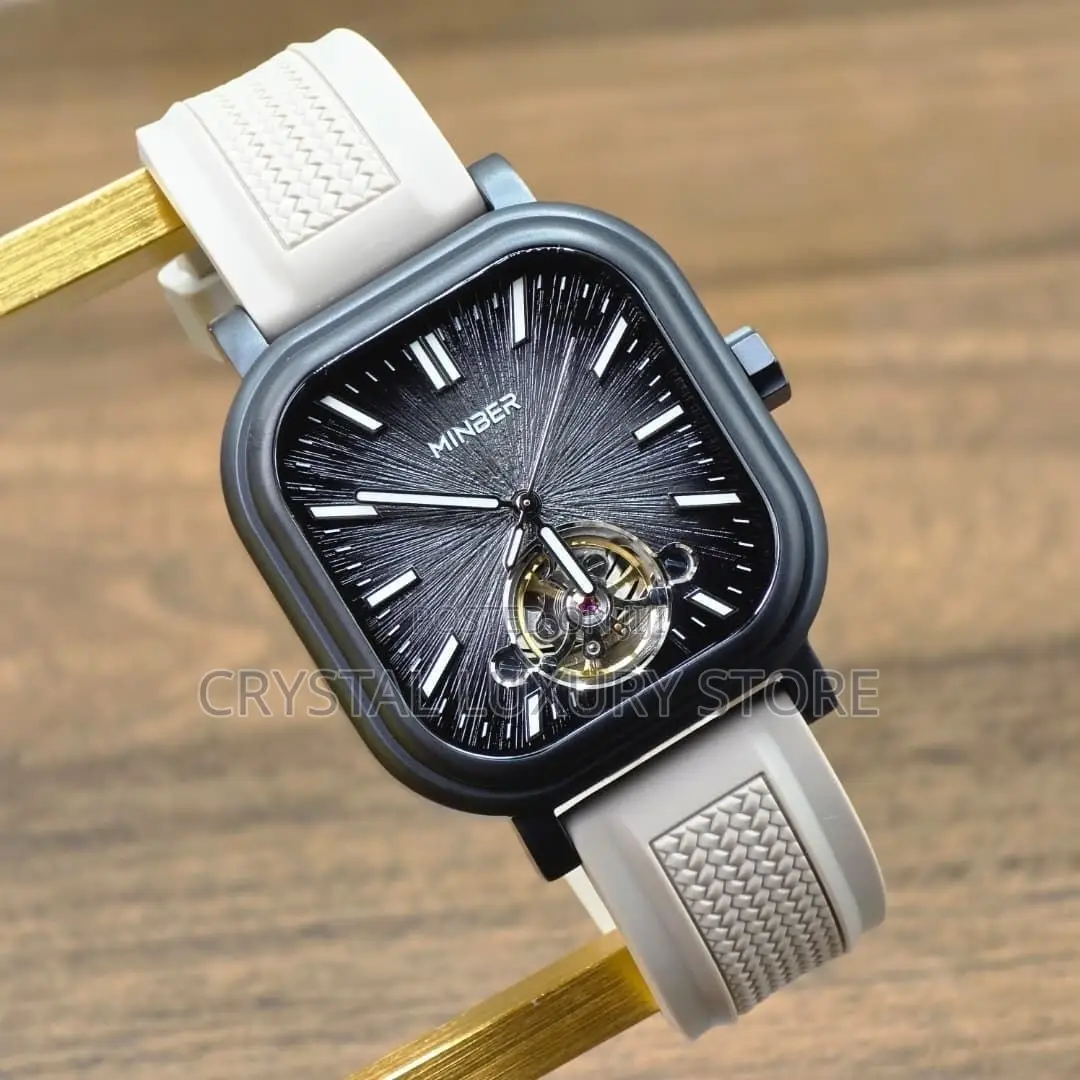 Minber Quality Luxury Men Automatic Engine Wristwatch