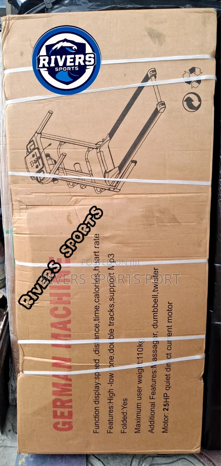 NEW 2.5hp German Machine Treadmill With Massager,Dumbbell,WaistTwister