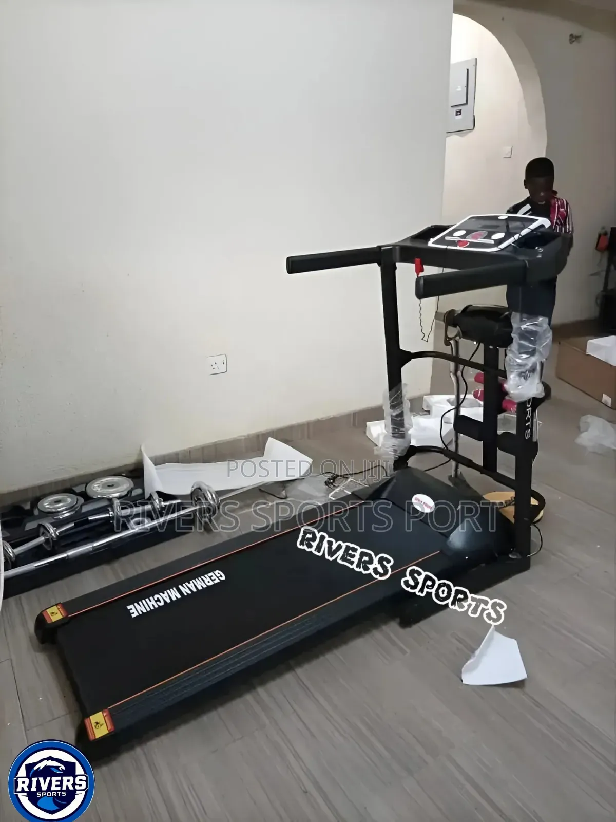NEW 2.5hp German Machine Treadmill With Massager,Dumbbell,WaistTwister