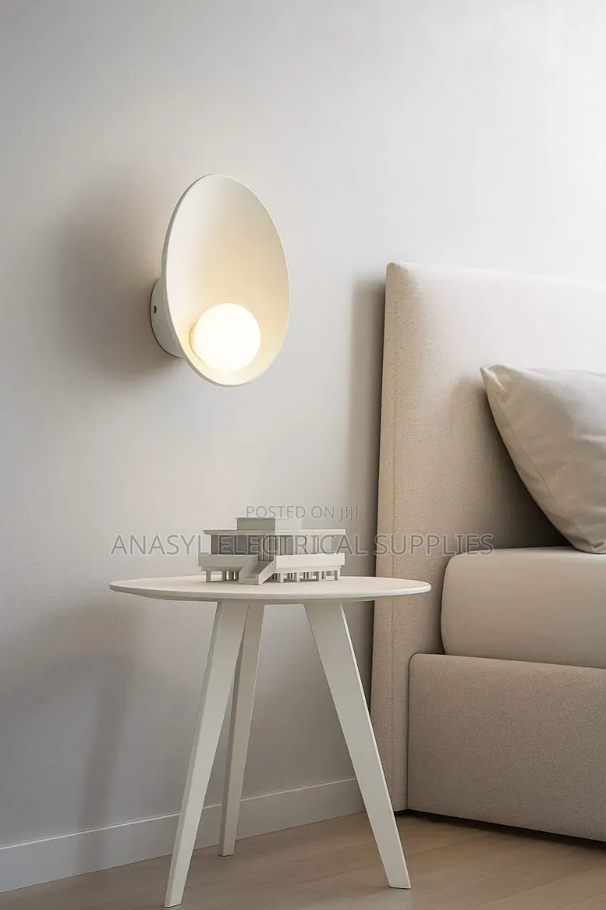 Italian Modern Wooden Bowl Wall Sconce