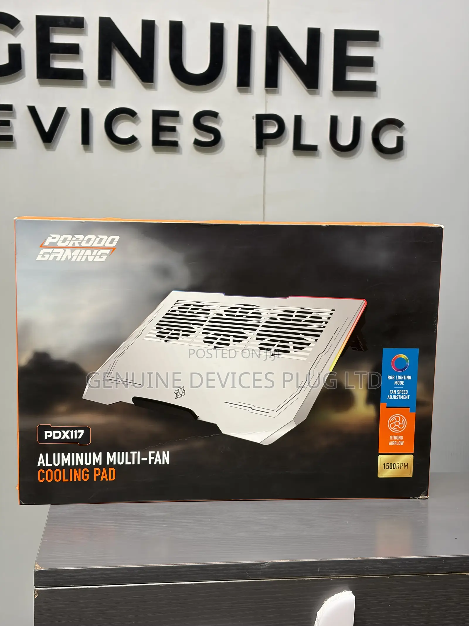 Porodo Gaming Al RGB Laptop Cooling Fan