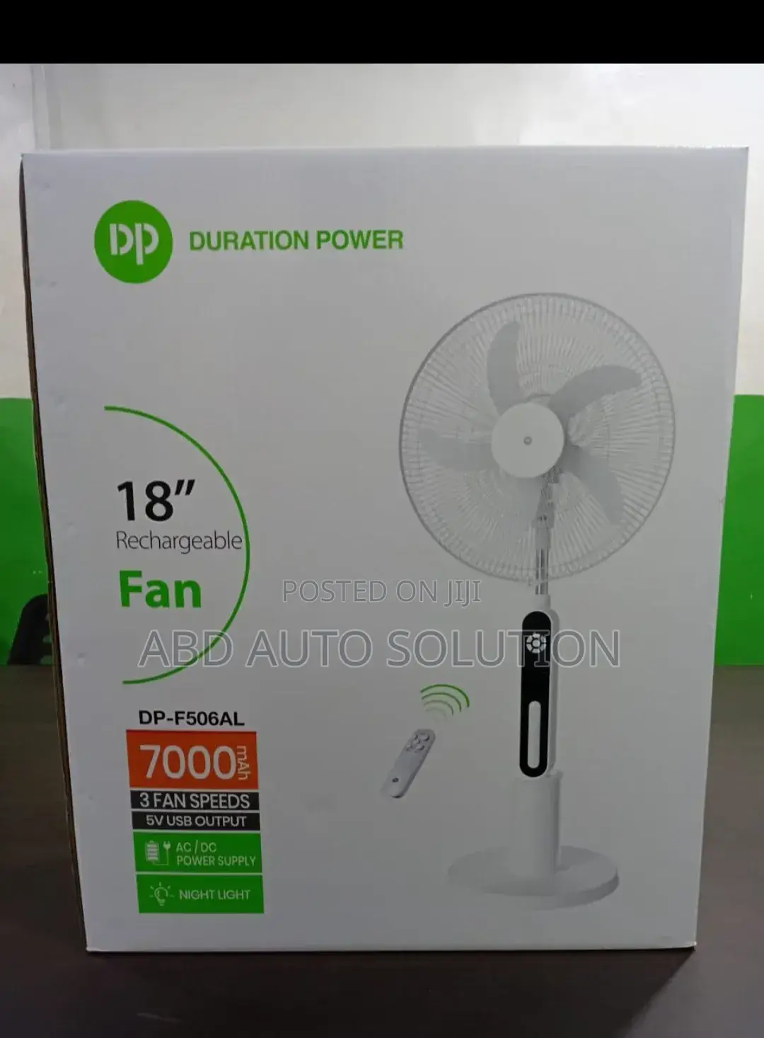 DP 18” Rechargeable Standing Fan