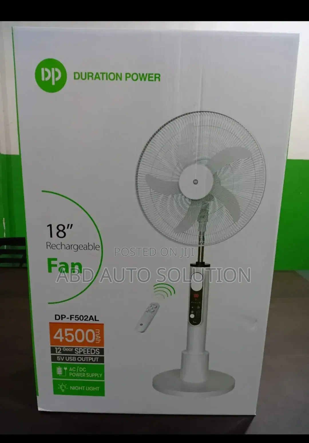 DP 18” Rechargeable Standing Fan