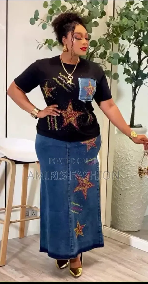 Unique Beautiful Turkey Jeans Skirt and Top