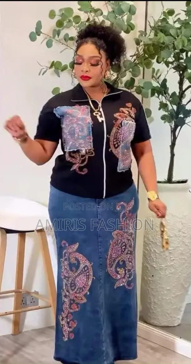 Unique Beautiful Turkey Jeans Skirt and Top