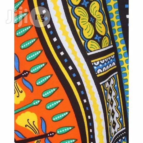 African Print Traditional Danshiki - Orange