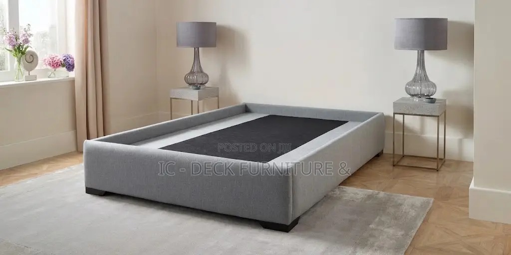Bdf43 Deep Platform 4.5x6ft Padded Bed Frame, No Bed Sides