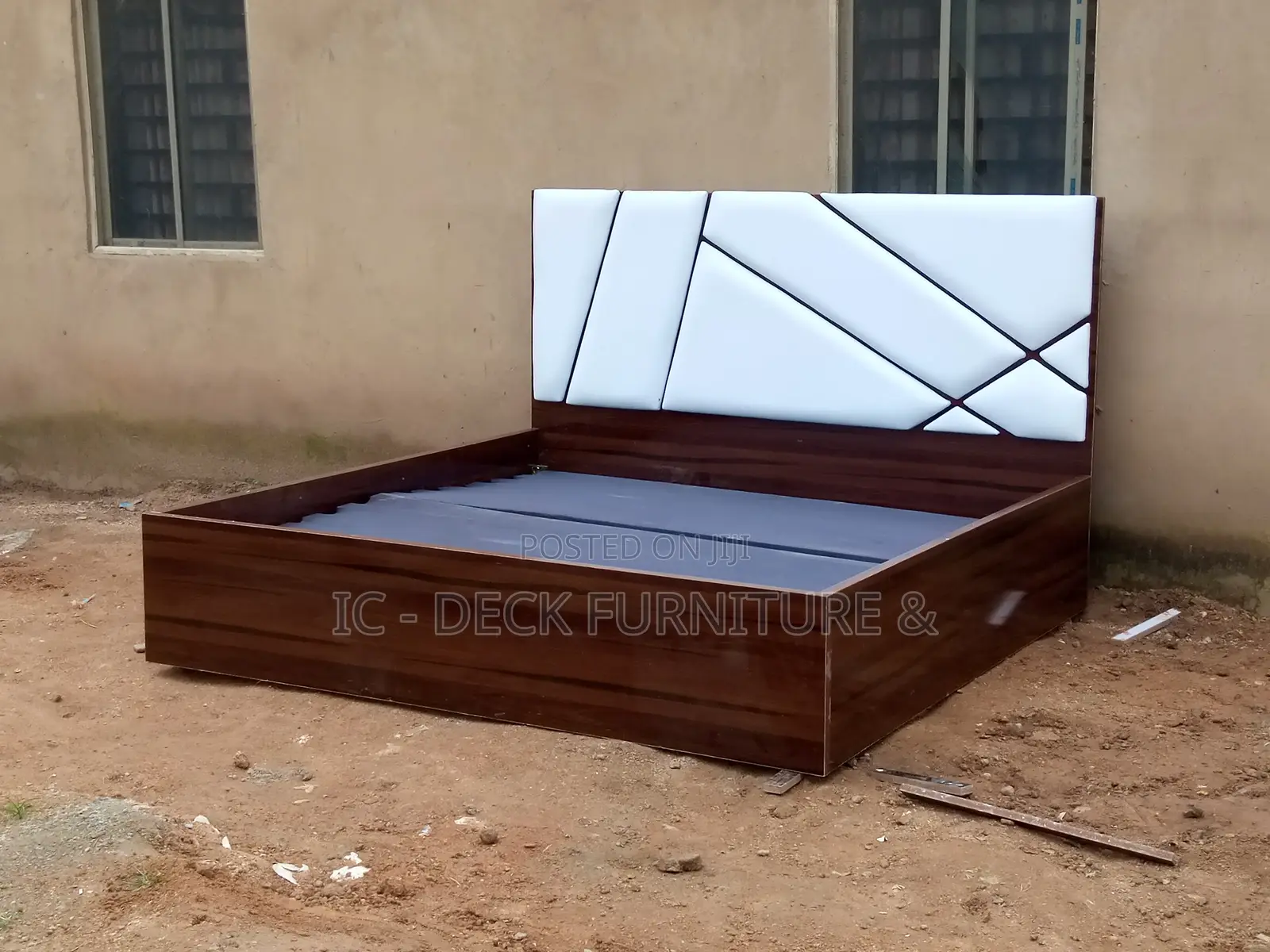 BDF18 King Size 6x6ft Padded Head Bed Frame + 2 Side Drawers