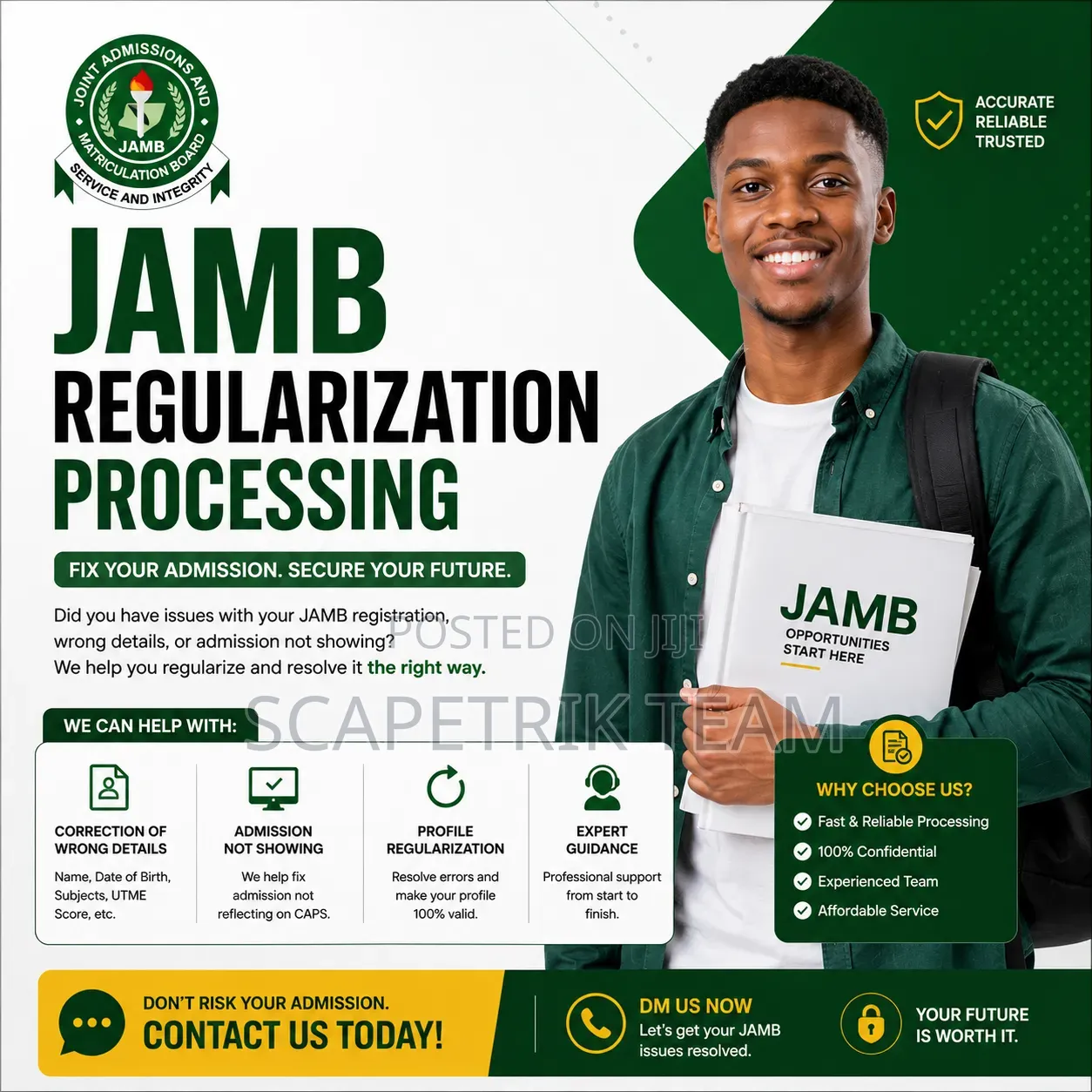 JAMB Regularization Processing