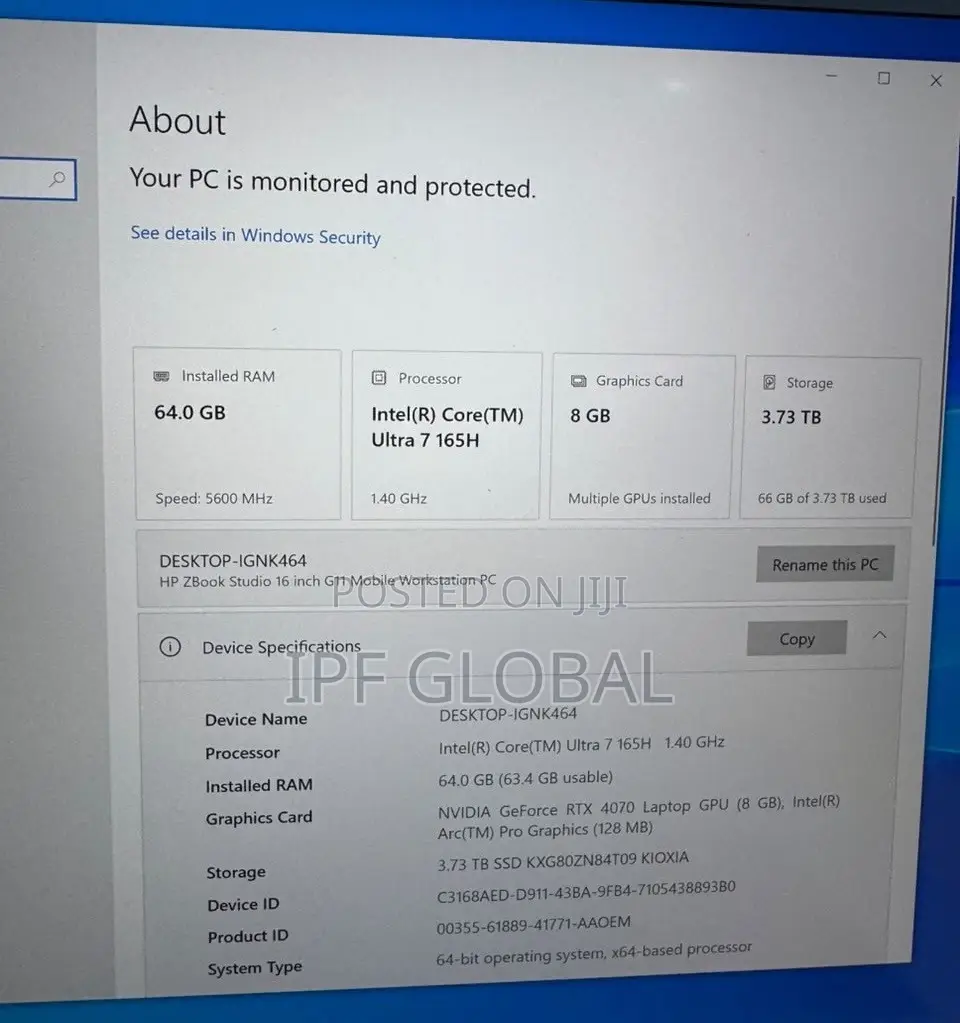 Laptop HP ZBook Studio 64GB Intel Core Ultra 7 SSD 4T
