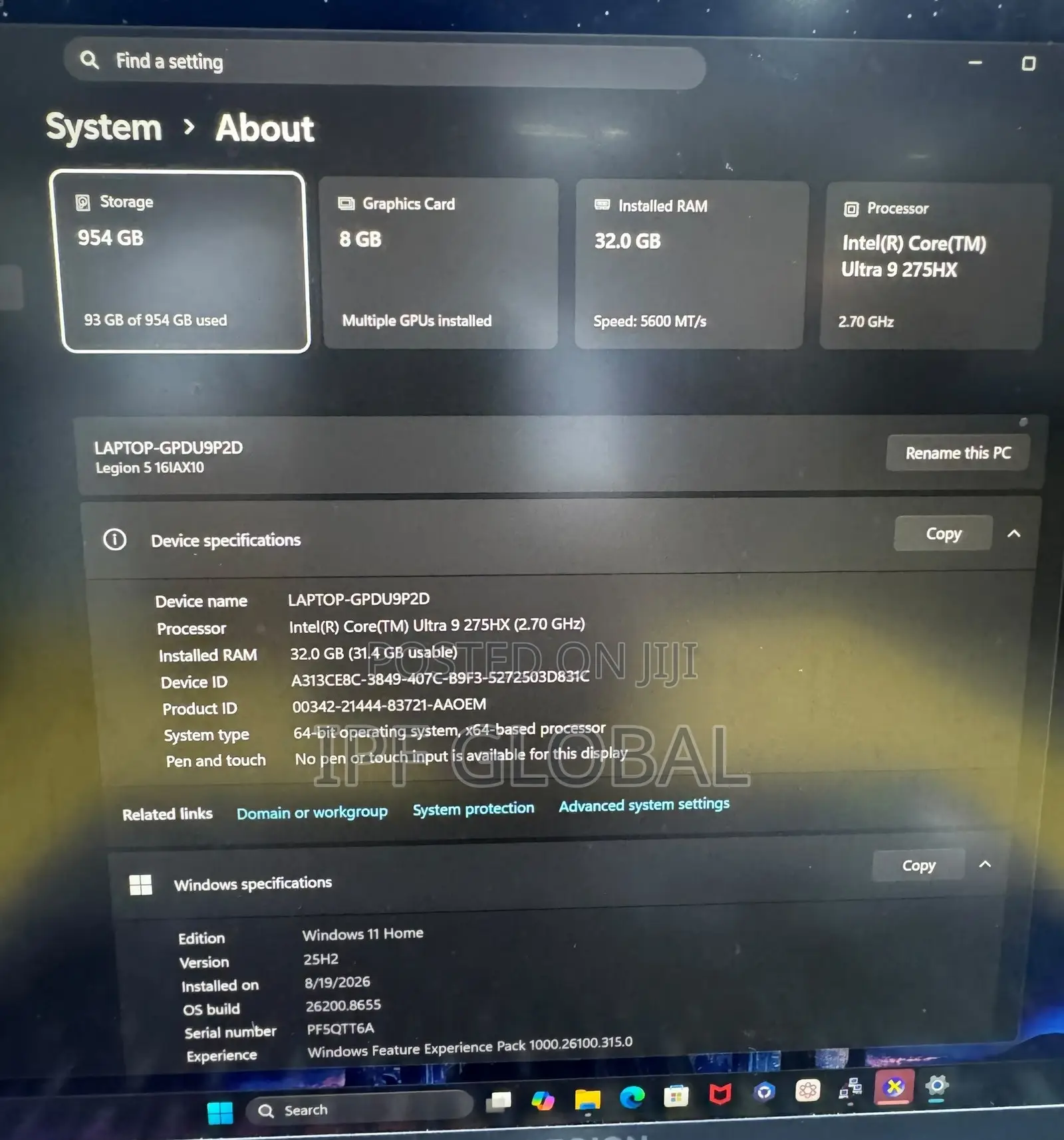 Laptop Lenovo Legion 5 32GB Intel Core Ultra 9 SSD 1T