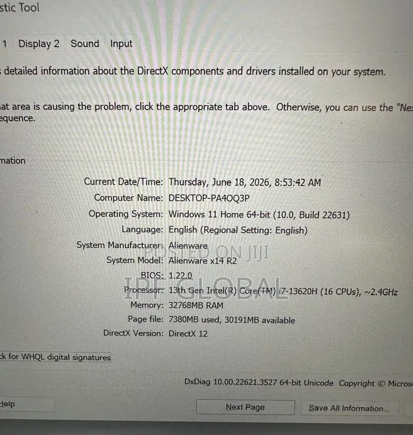 Laptop Alienware X14 32GB Intel Core i7 SSD 1T