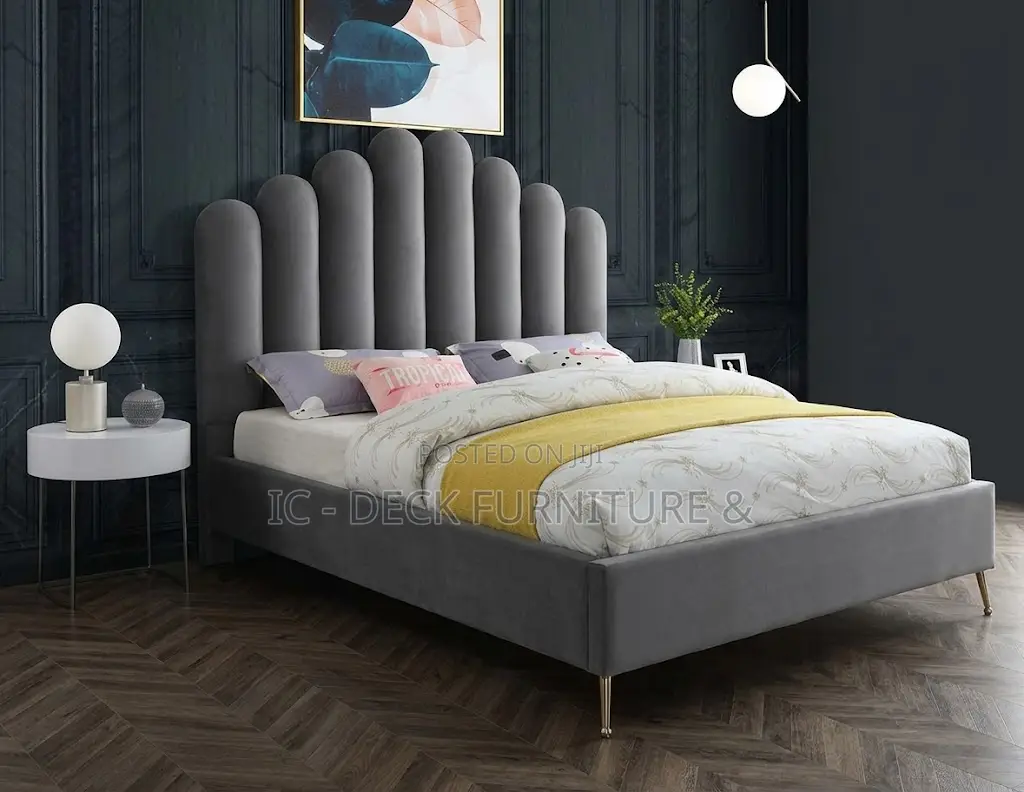 BDF10 Lily 6x6ft Full Padded Bed Frame + 2 Side Drawers