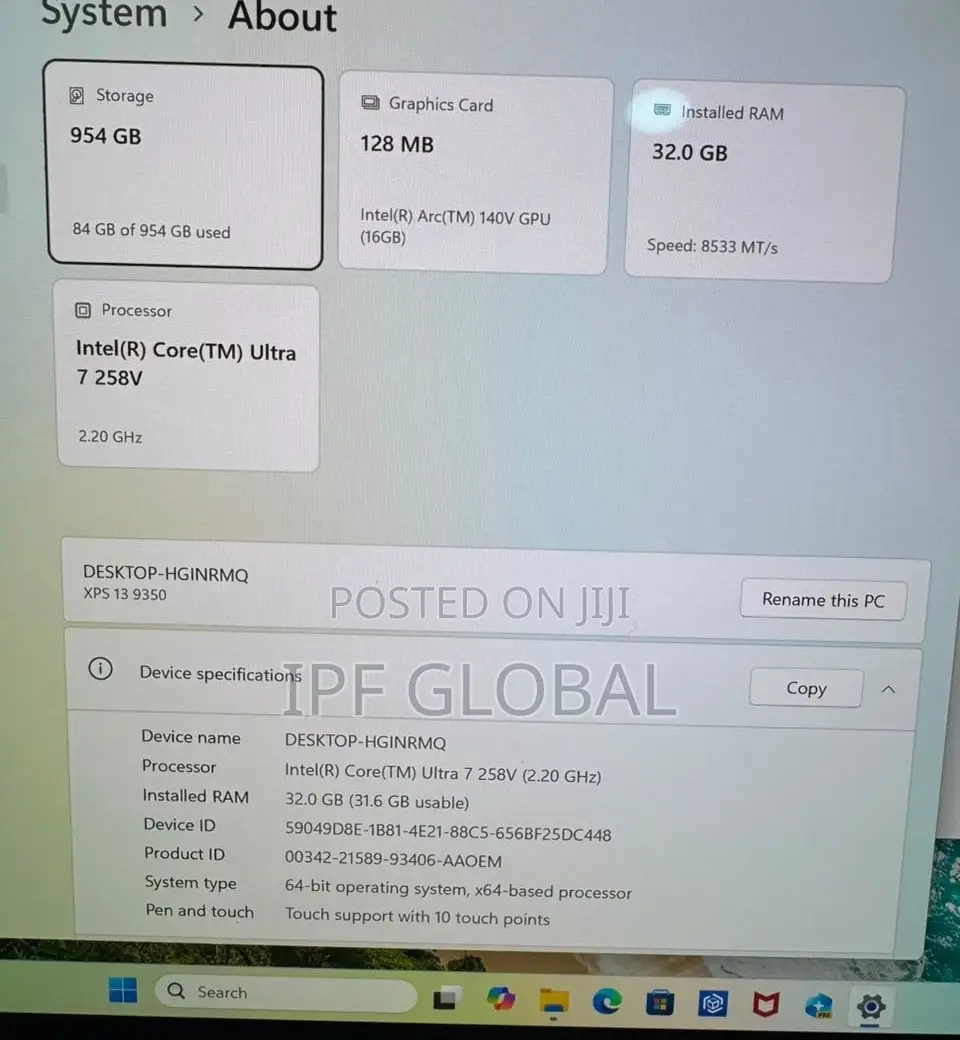 Laptop Dell XPS 13 (9350) 32GB Intel Core Ultra 7 SSD 1T