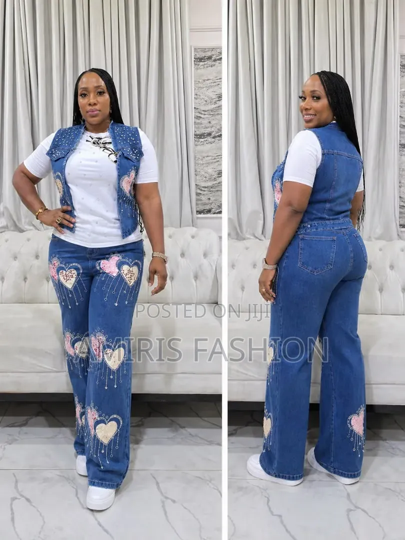 Beautiful Jean Trousers With Jacket