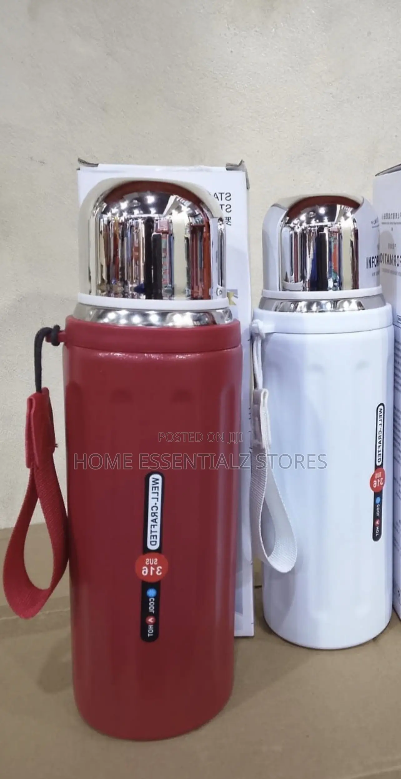 1000ml Stainless Steel Vacuum Flask With Cup - Hot and Cold Thermos