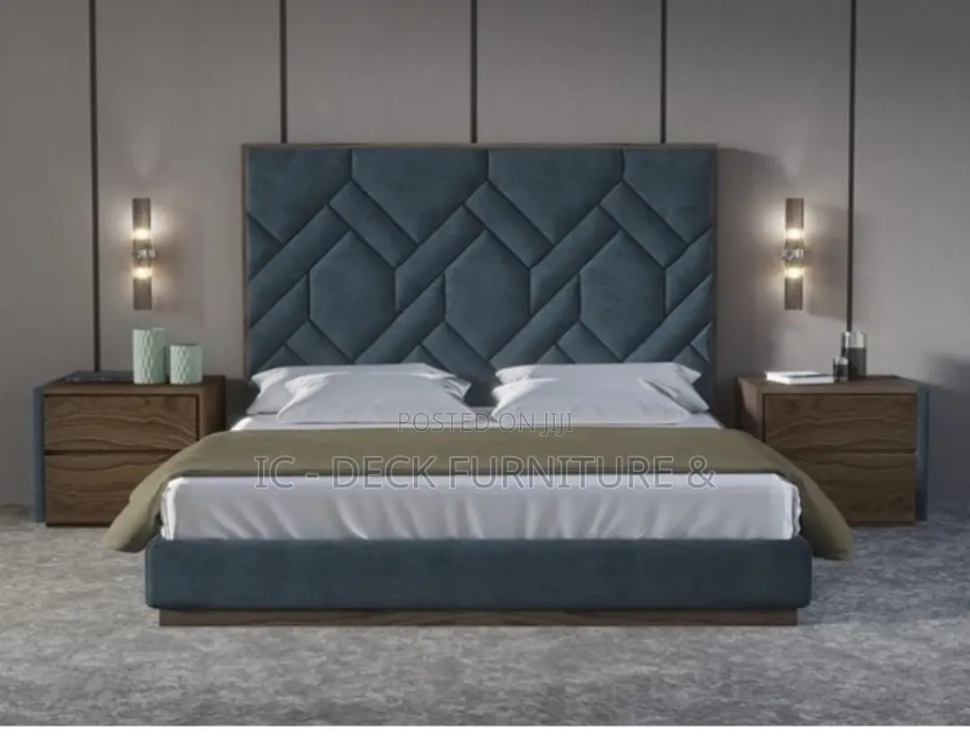 BDF21 Rope Knot 6ft by 6ft Upholstered Bedframe With 2 Bedsides