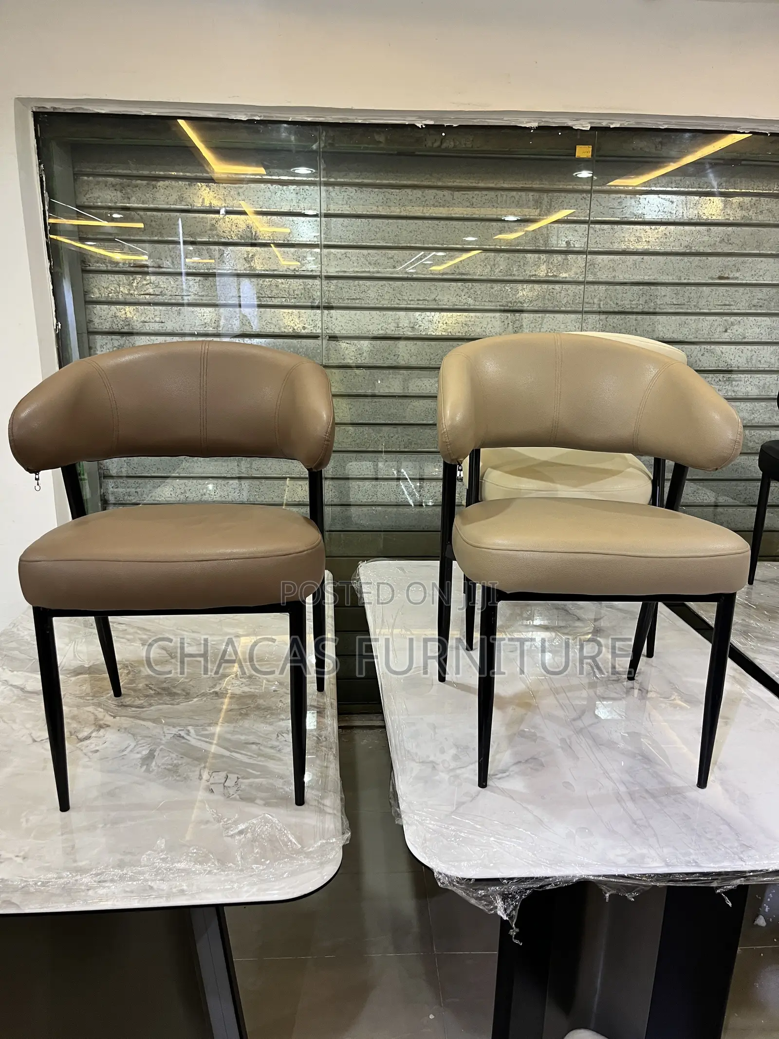Modern Curved Leatherette Dining Accent Chair With Metal Legs