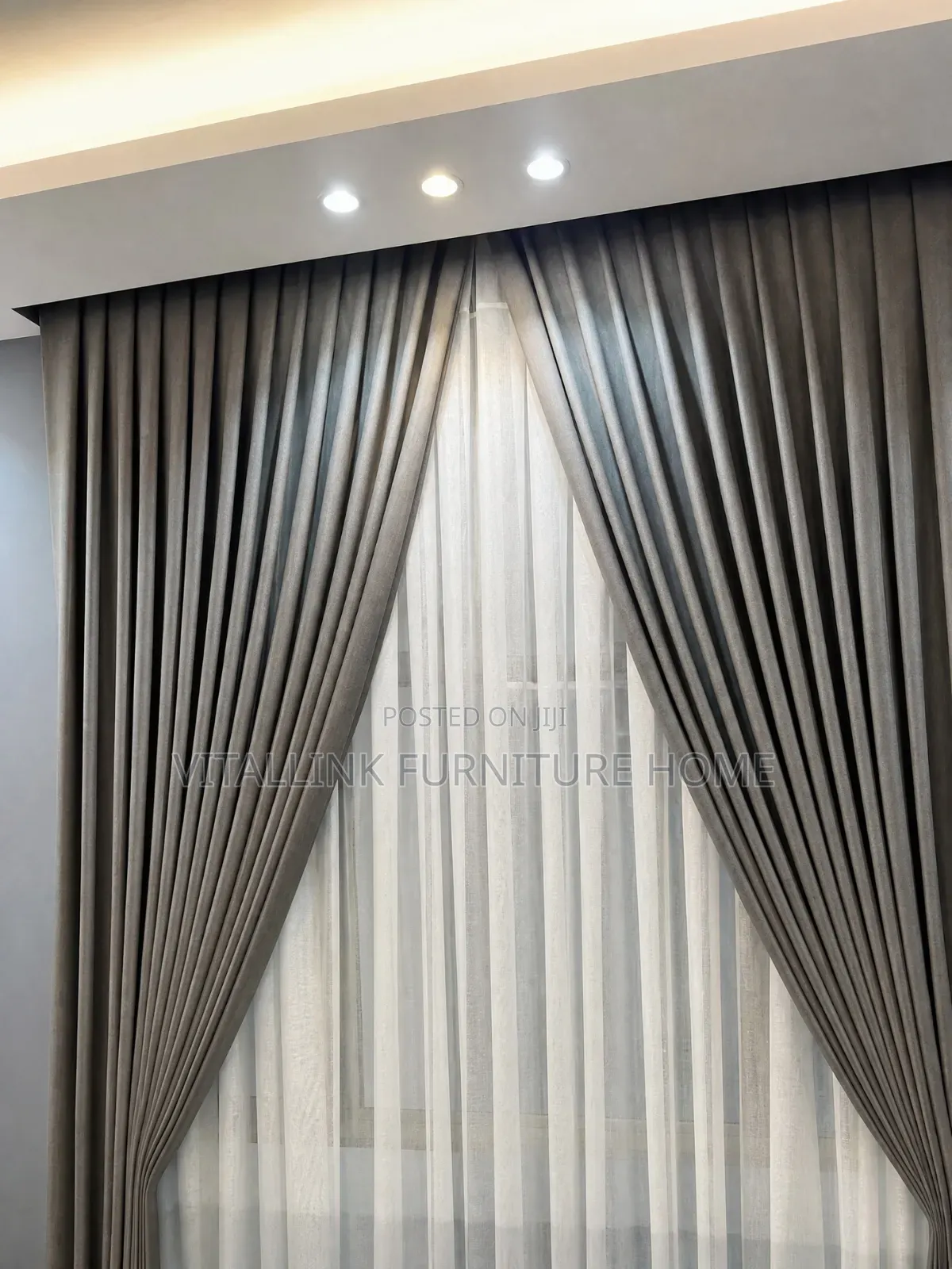 Luxury Mocha Brown Curtain Set With Gold Leaf Tiebacks