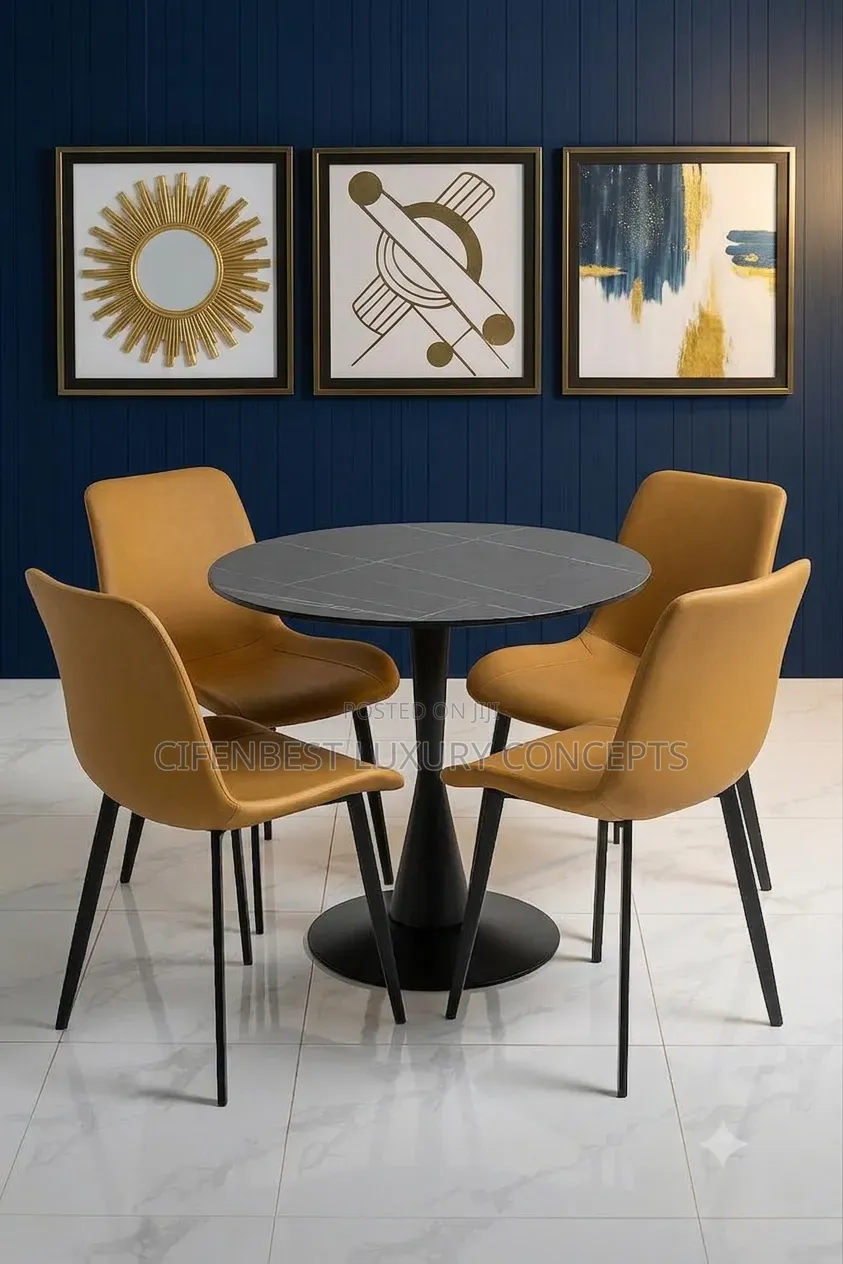 Luxury Round Top Dinning/Restaurant Table and 4 Chairs