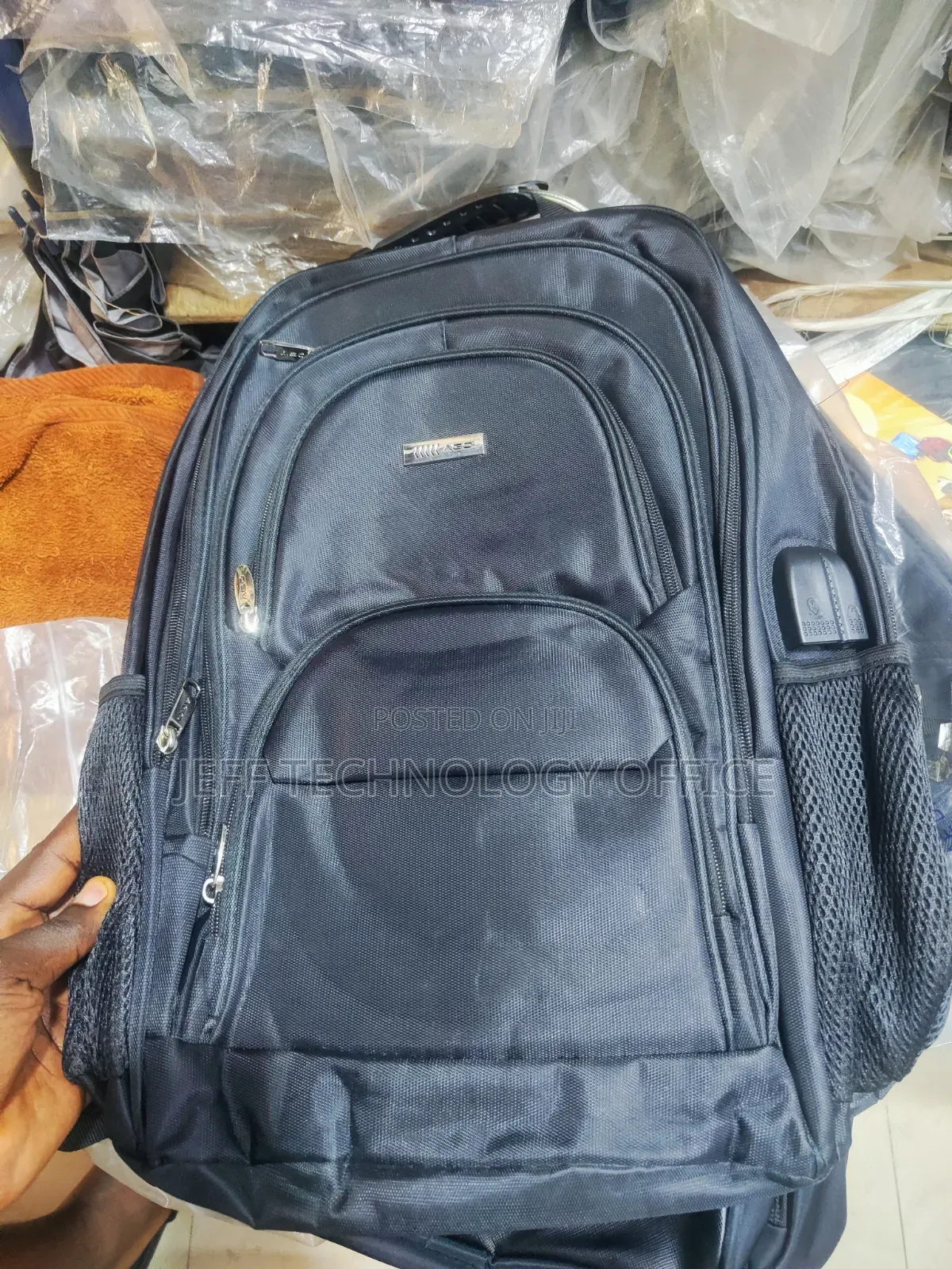 Black ACO Executive Laptop Backpack Bag