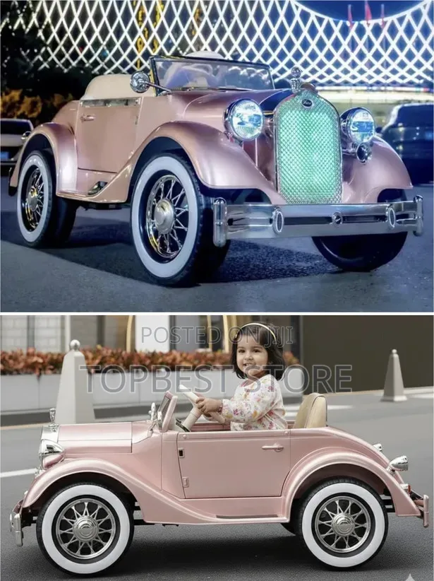 Electric Vintage Retro Ride-on Car for Kids Car Battery Operated 2 To6
