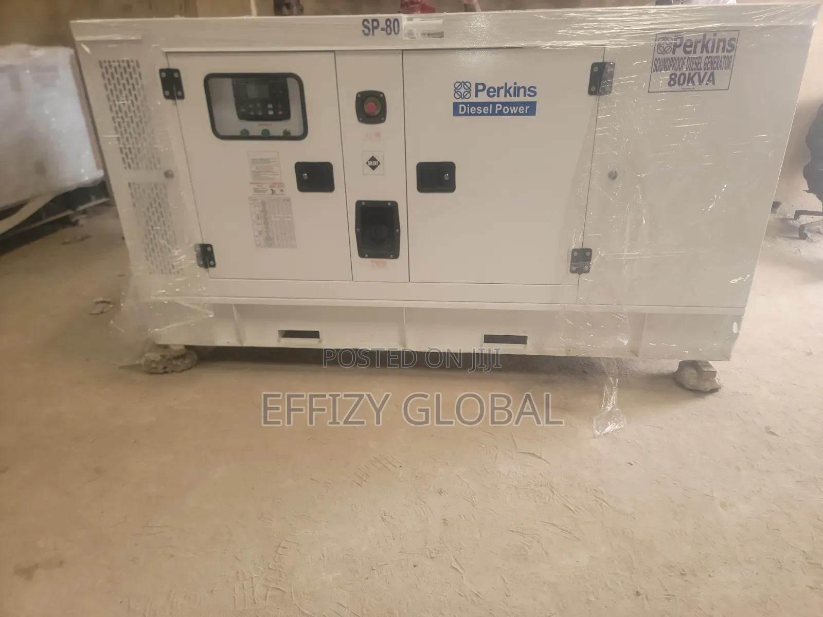 Brand New Perkins 80kva Soundproof Diesel Generator, 100% Copper