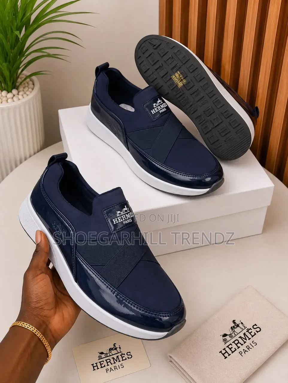 Mens Shoes Hermes Sneaker Loafers White Sole