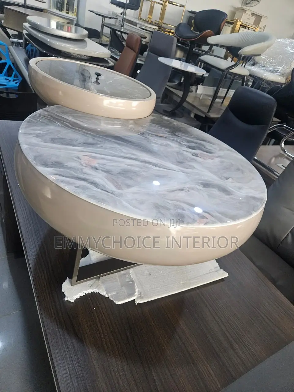Modern Marble Top Nesting Center Table Set