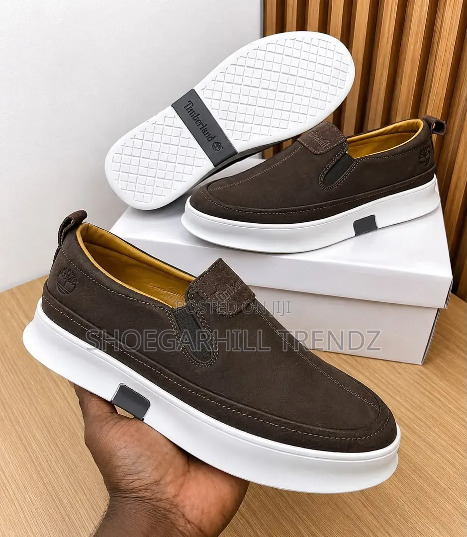 Men's Leather and Denim Loafers Tennis Sneakers