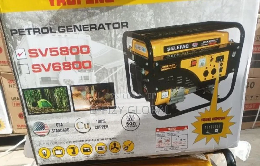 Brand New Elepaq SV5800 Gasoline Generator