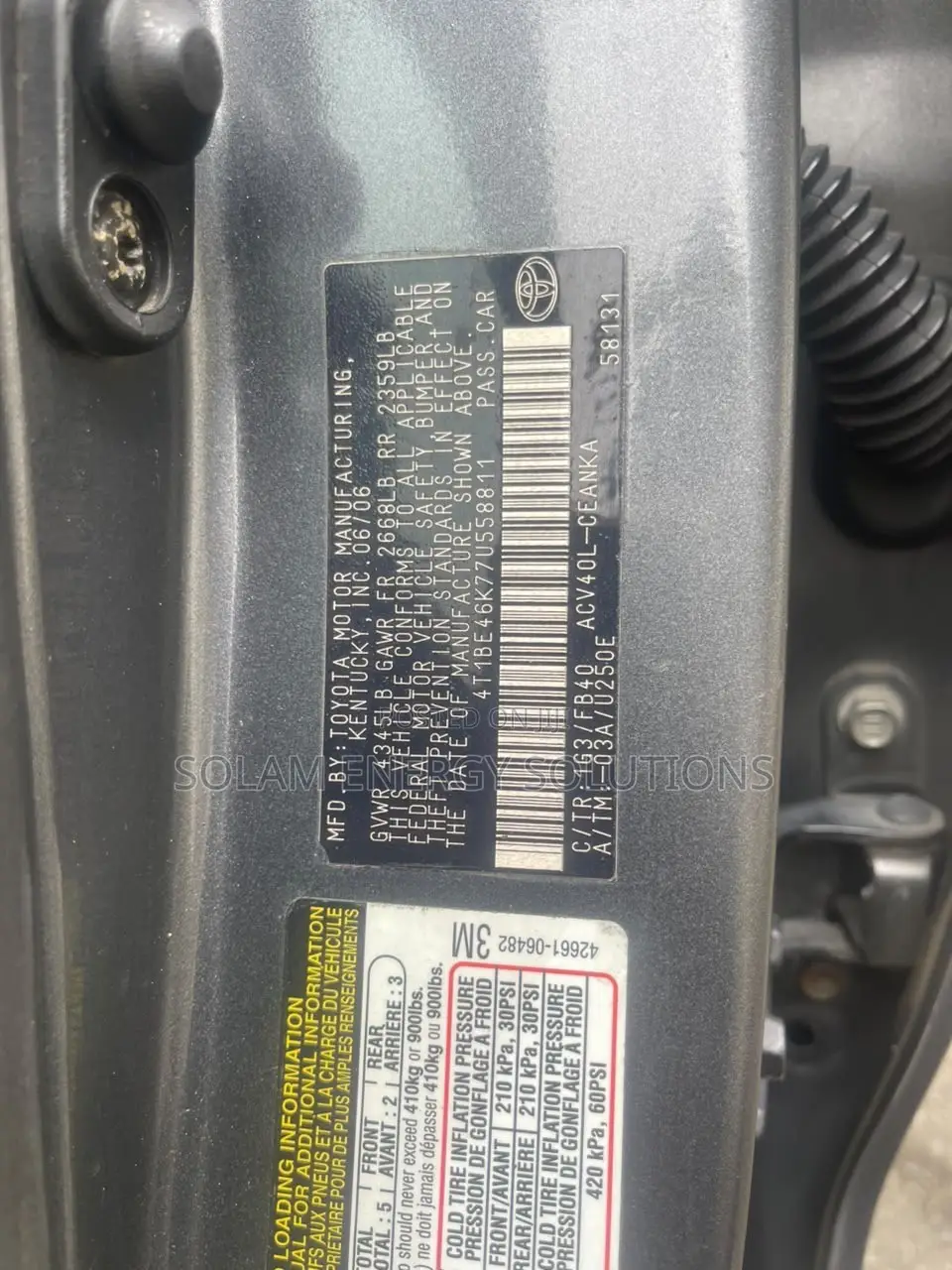 Toyota Camry 2008 Gray