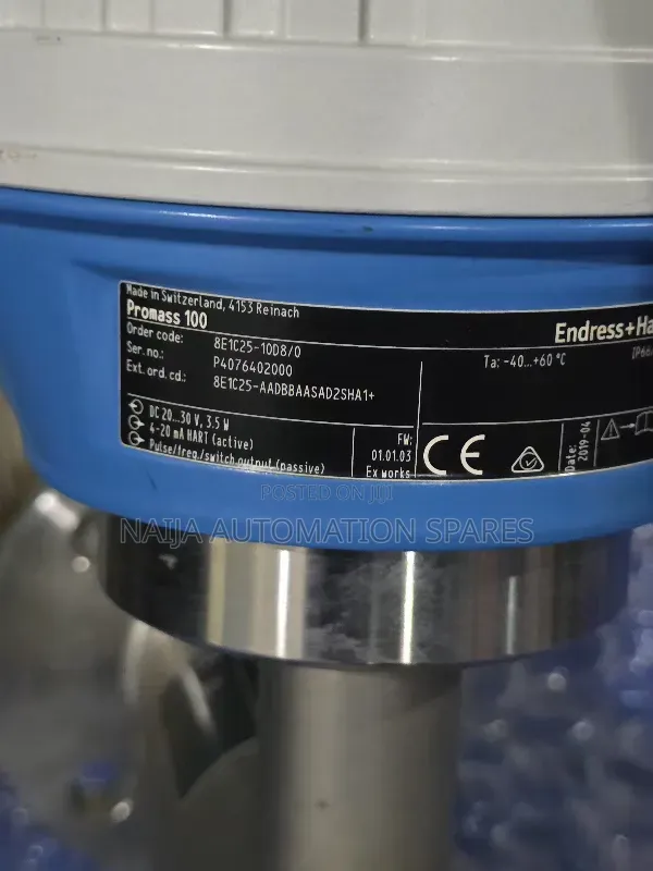 8e1c25-Aadbbaasad2sha1 | ENDRESS | Proline Promass 100 Flowmeter