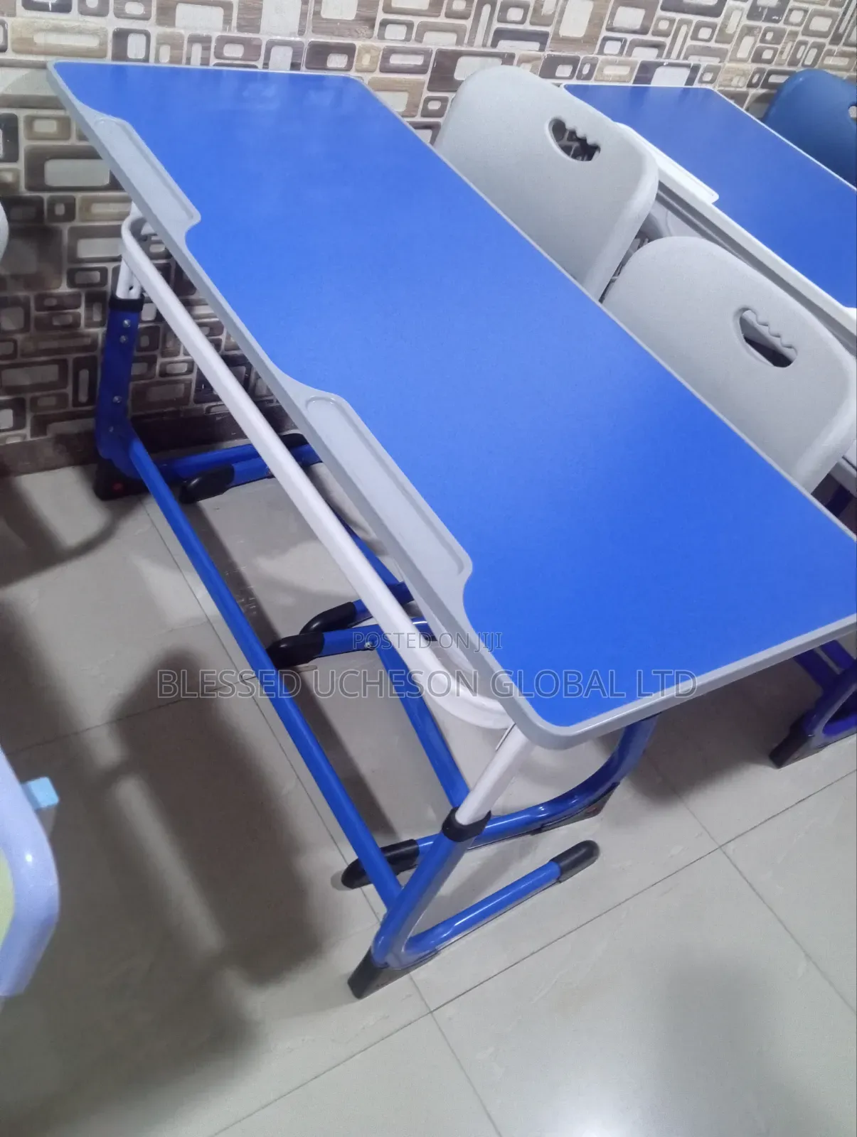 Brand New Double Student Desk Chair Set