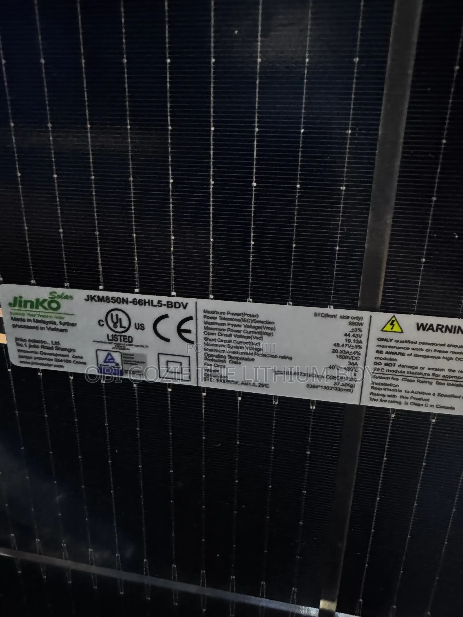 950w Jinko Bifical Solar Panel. Beat Importer and Distributor of Panel
