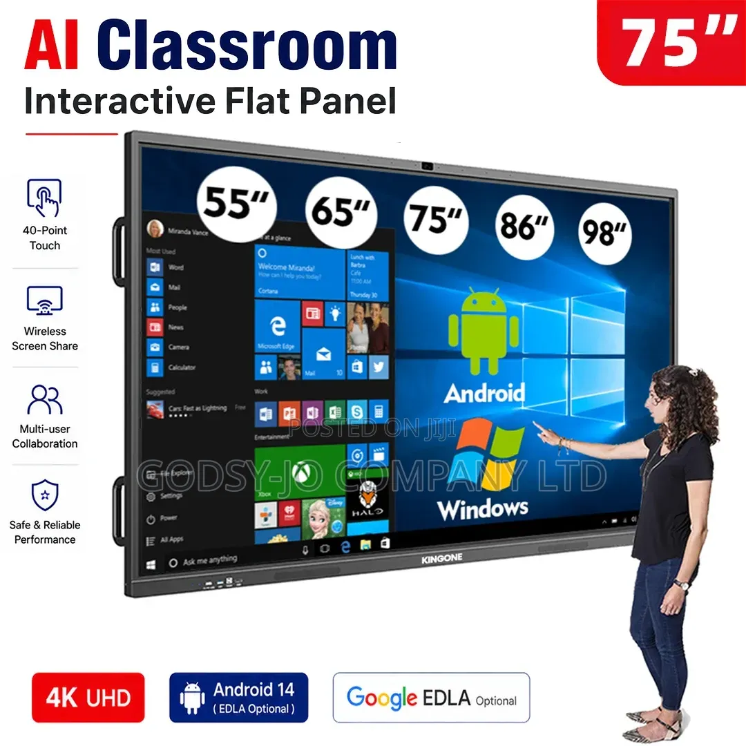 Interactive Smart Panel 65" 75" 86" 98" Smart Board for Office, Class