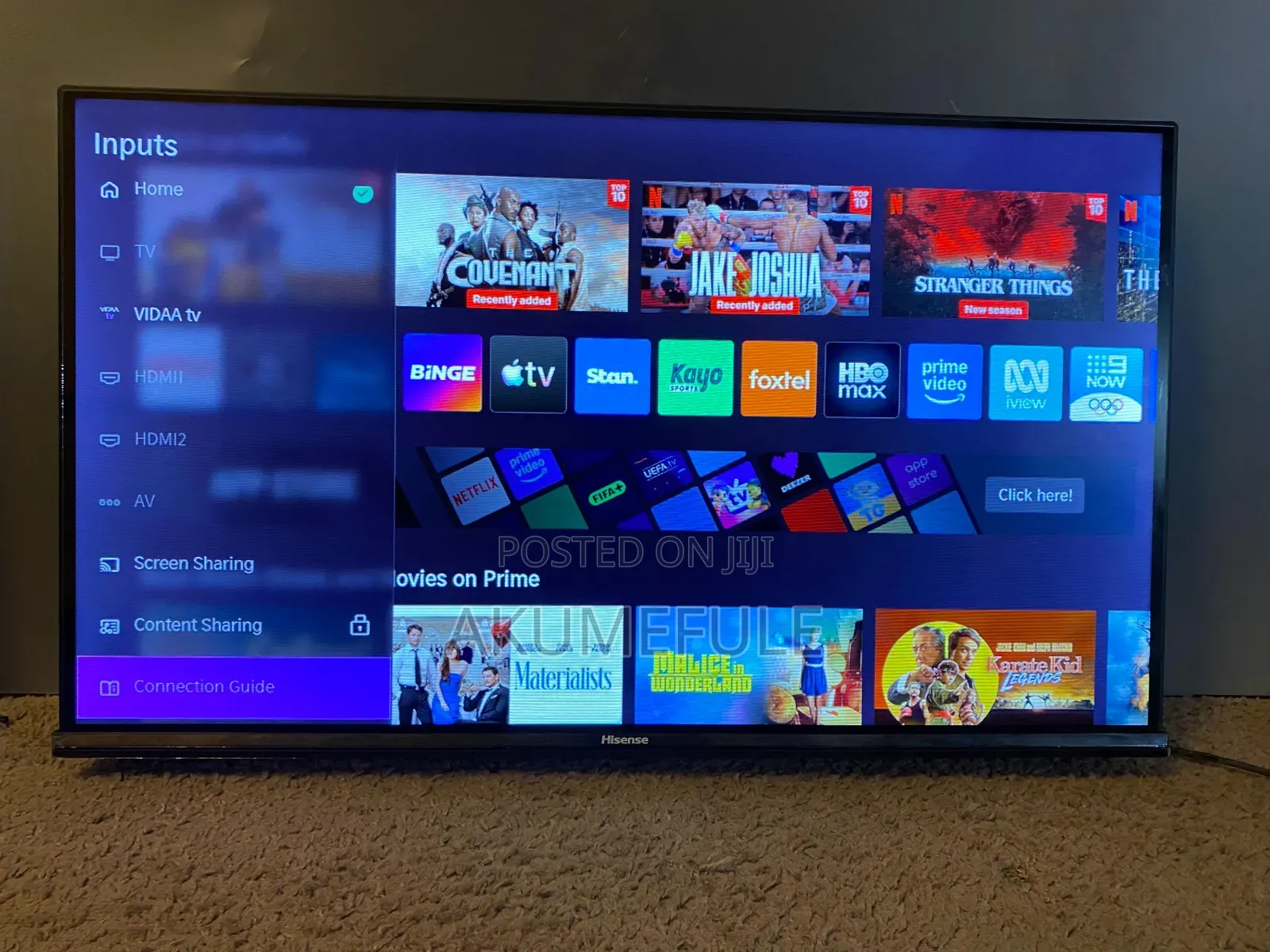 Hisense Vidaa Smart TV 32 Inches Display With Free Netflix Account