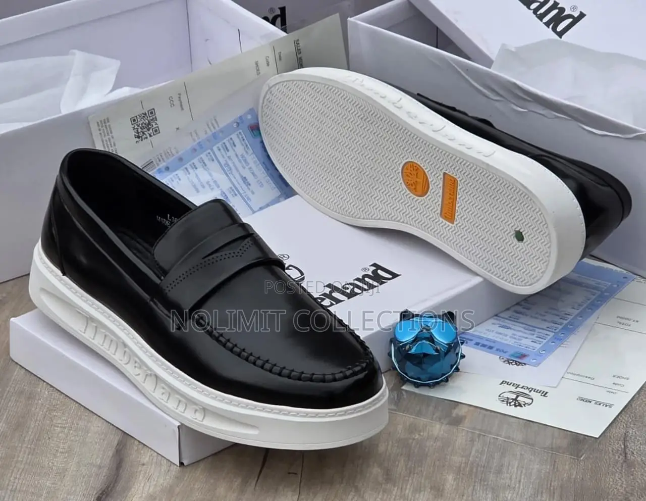 Stylish Leather Timberland Platform Penny Loafers