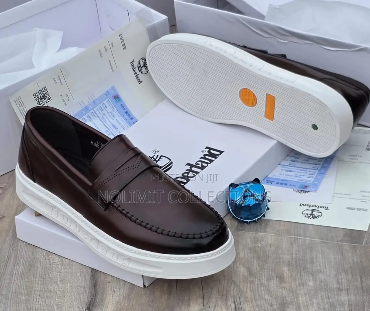 Stylish Leather Timberland Platform Penny Loafers