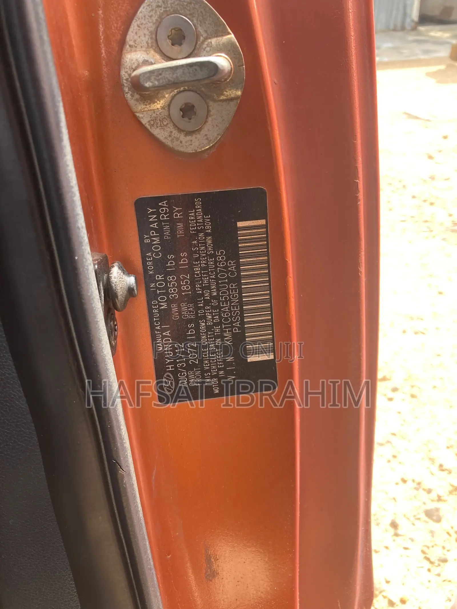Hyundai Veloster Automatic 2012 Orange